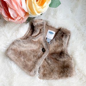 Faux Fur Toddler Vest SZ 6-12M